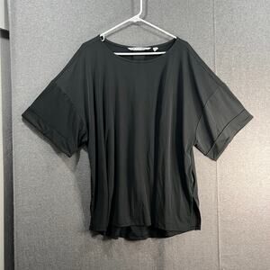 Girl With Curves Knit Perfect Tee Black Size 2X